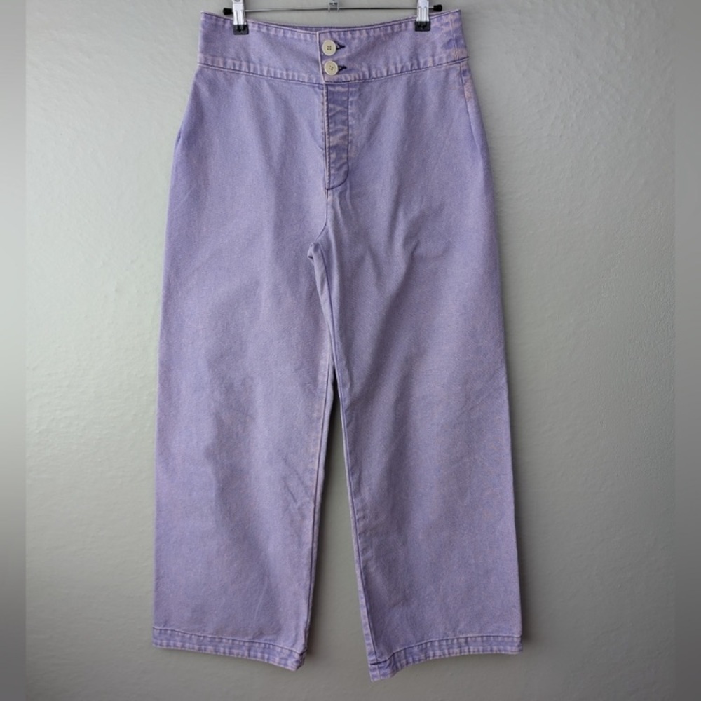 Lavender High-Waist Wide-Leg Women’s Jeans